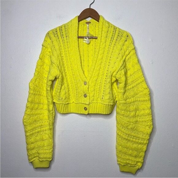 FREE PEOPLE Sadie Cable Cardi NWOT Womens
Size Large - Picture 12 of 14